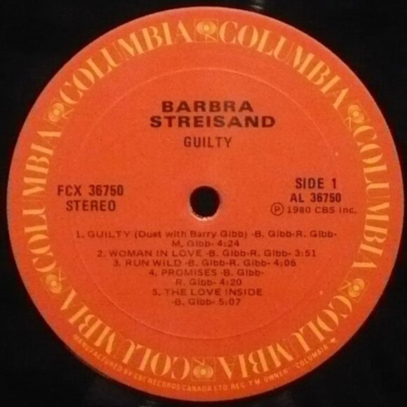 Barbra Streisand – Guilty Vinyl - Picture 3 of 3